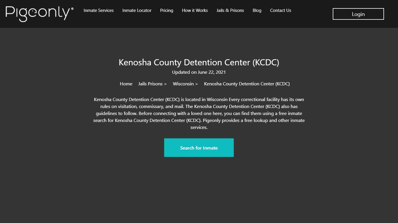 Kenosha County Detention Center (KCDC) Inmate Search ...